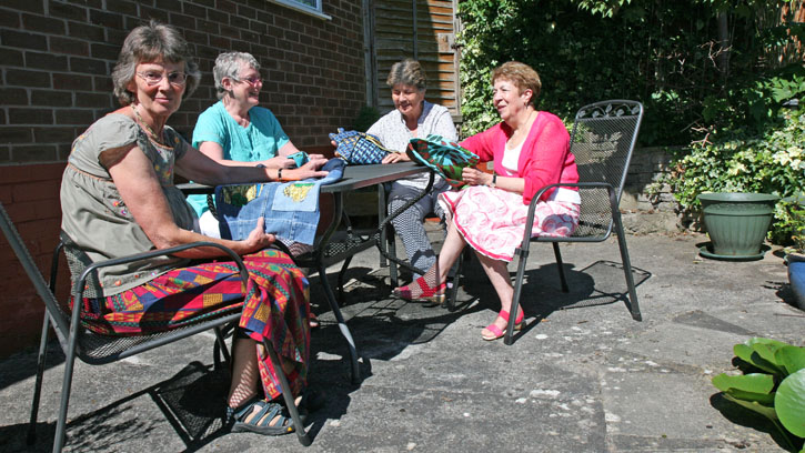 The Sewing Group on a sunny day in Chester