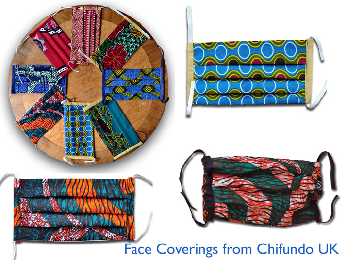 Fabric face coverings from Chifundo UK